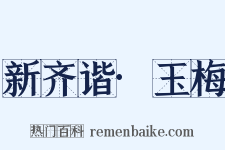 新齐谐·玉梅是什么意思的图片